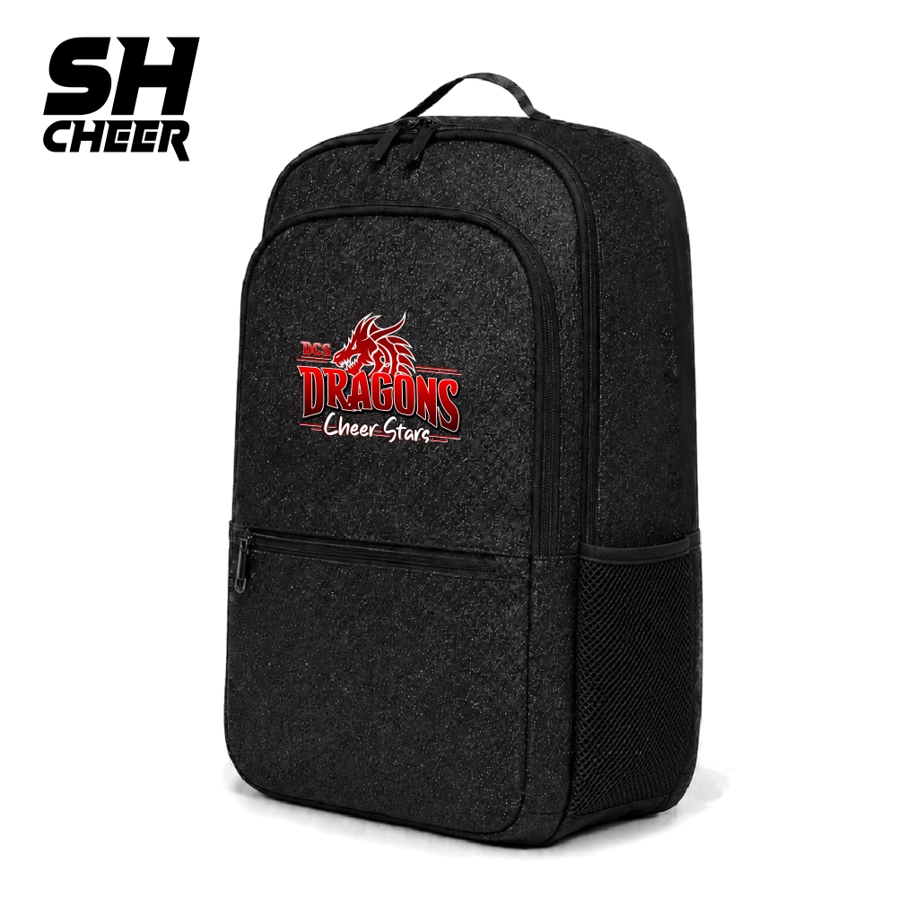 Dragons Cheer Stars SHCheer Compact Glitter Backpack (Black)