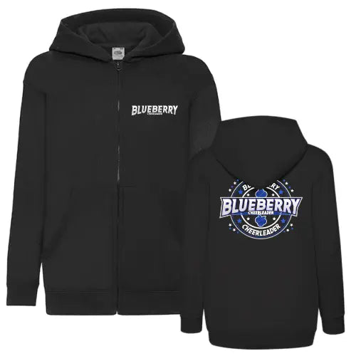 Blueberry Cheerleader Kids’ Hooded Sweatjacke (Black)
