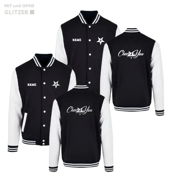 Cheer4You Collegejacke (Black/White)