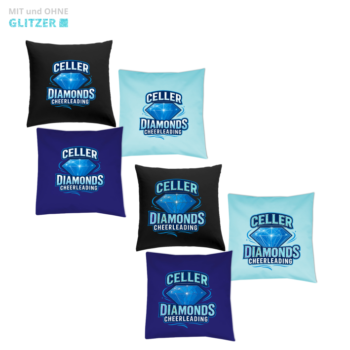 Celler Diamonds Cheerleader Kissen (Hellblau/Royal Blue/Black)