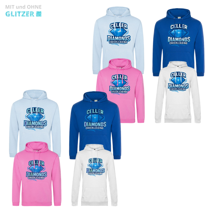 Celler Diamonds Cheerleader Hoodie (Candyfloss Pink/Blue/White/Sky Blue)