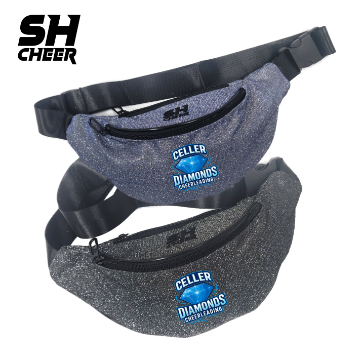 Celler Diamonds Cheerleader SHCheer Glitzer Belt Bag V2 (Black/ Blue)
