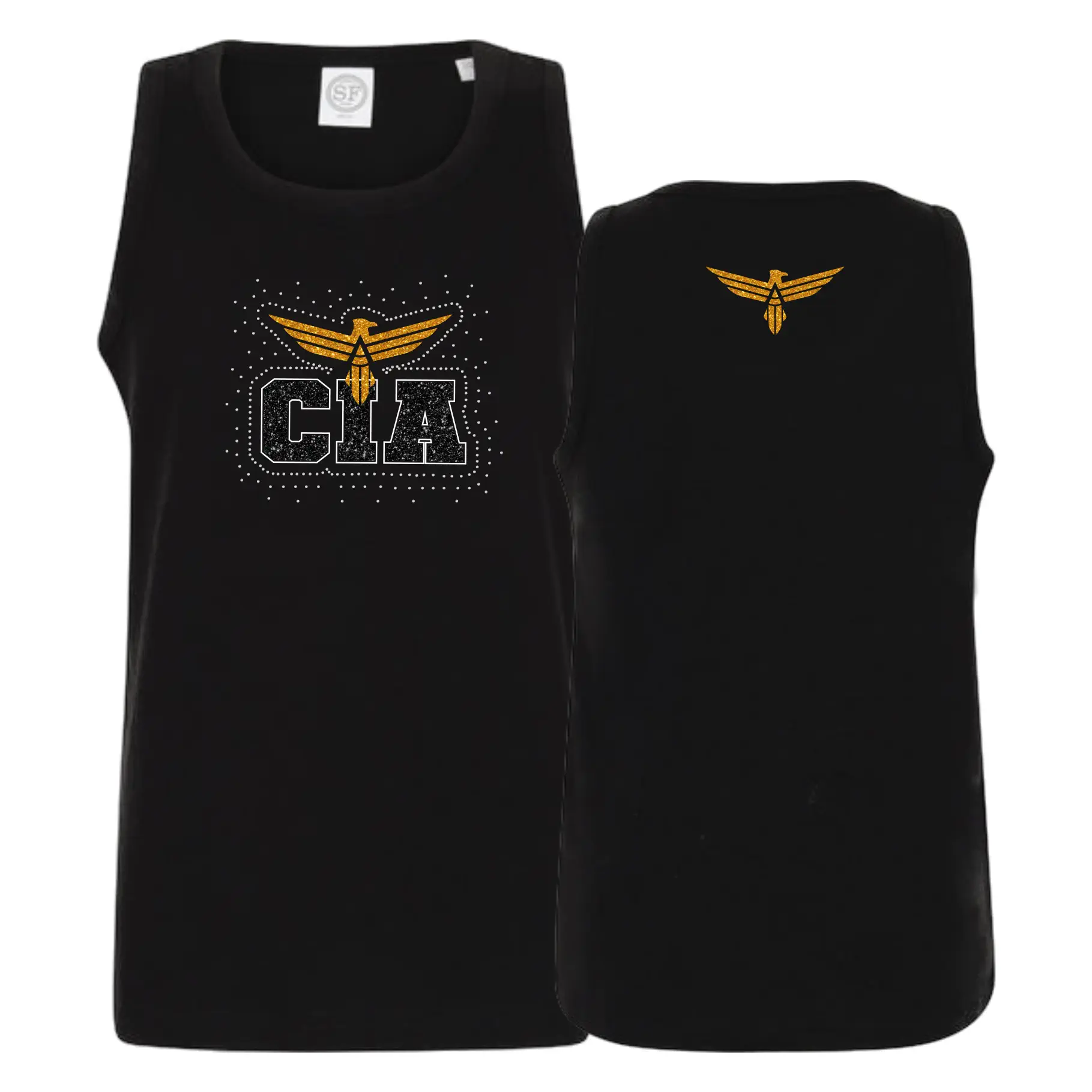 Cheer inc Allstars Glitzer Strass Tank Top (Black)