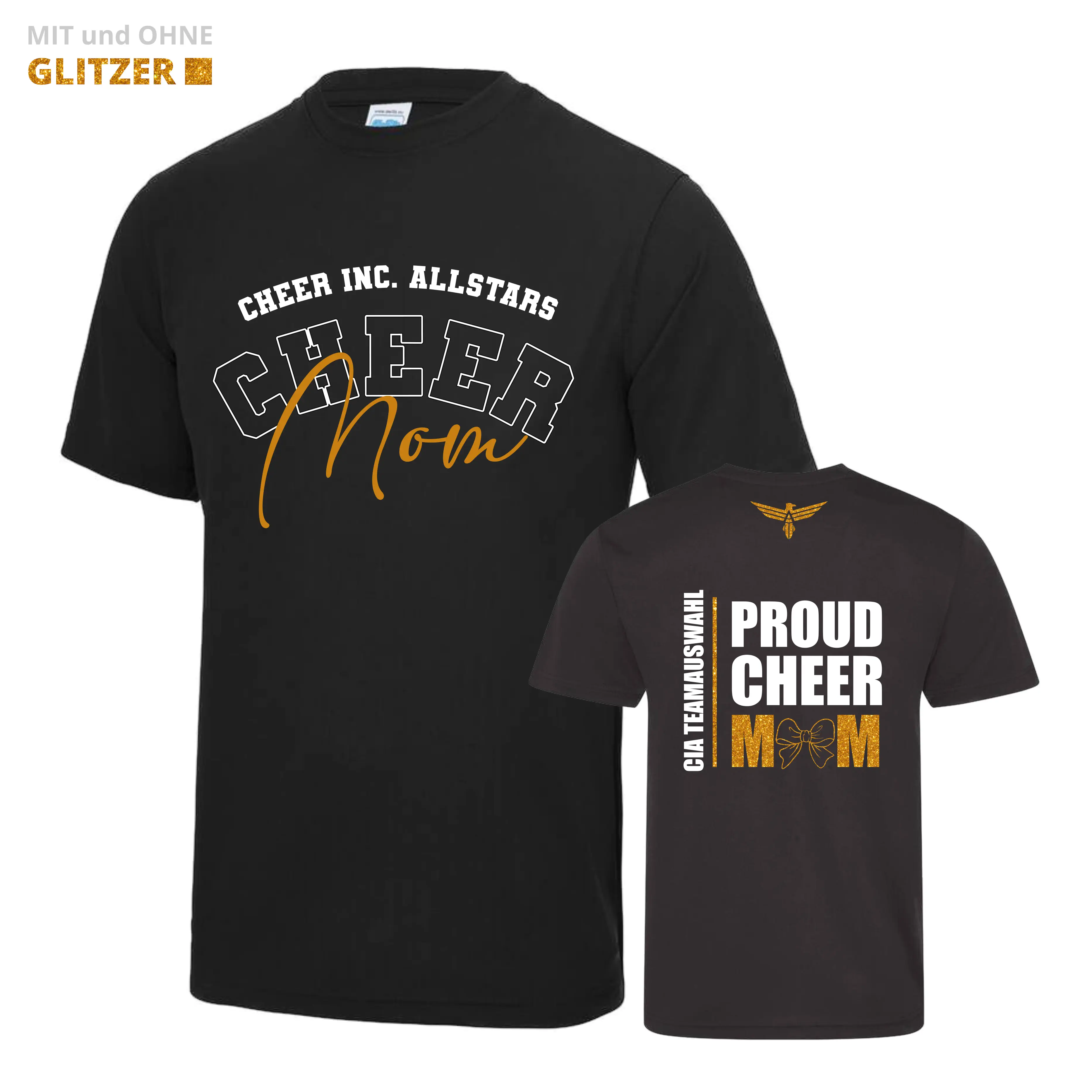 Cheer Inc Allstars Glitzer CheerMom Shirt (Black)