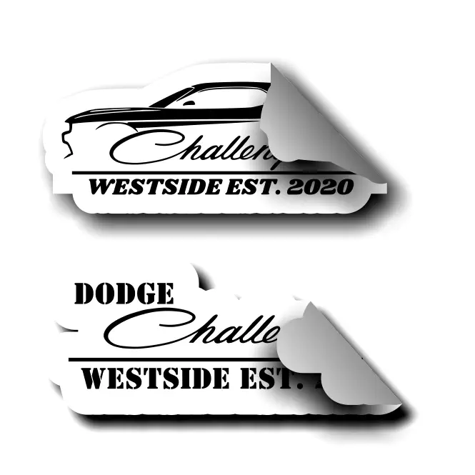 Dodge Challenger Westside 5x Sticker