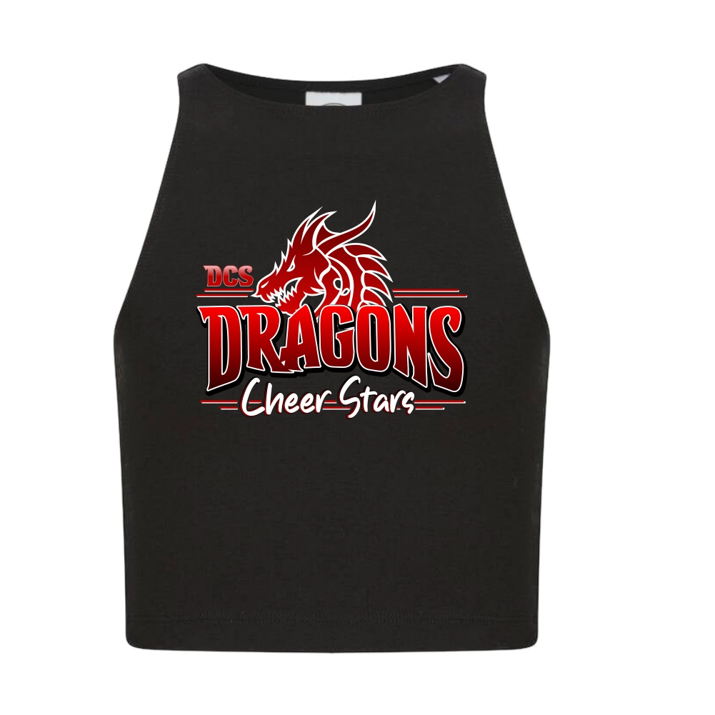 Dragon Cheer Stars Kids´ Cropped Top (Black)