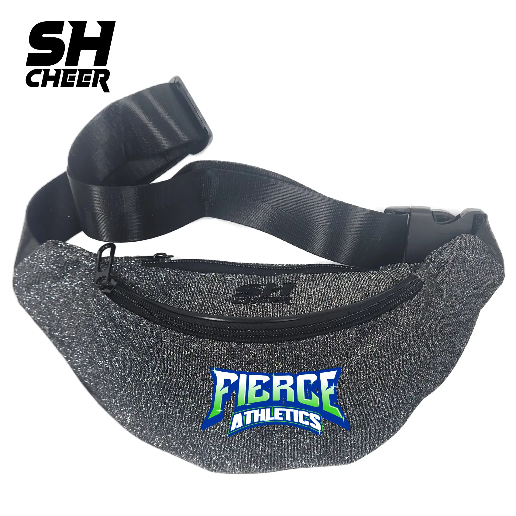 Fierce Athletics SHCheer Glitzer Belt Bag V2 (Black)