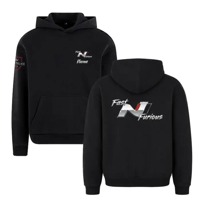 Fast 'N' Furious Fluffy Hoodie (Black)