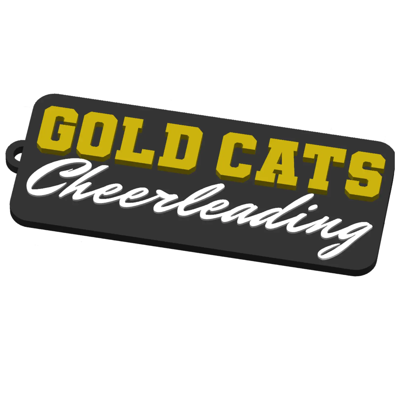 Gold Cats 3D Schlüsselanhänger