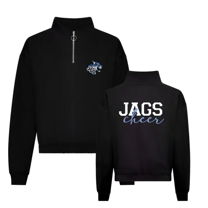 Jags Cheerleader Cropped Zip Sweat (Black)