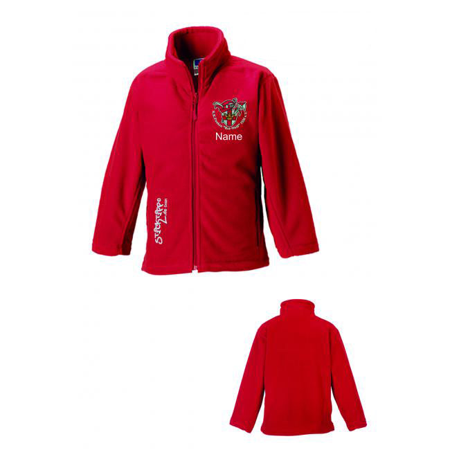 KIDS Full Zip Outdoor Fleece & KK Funken Rot-Weiß