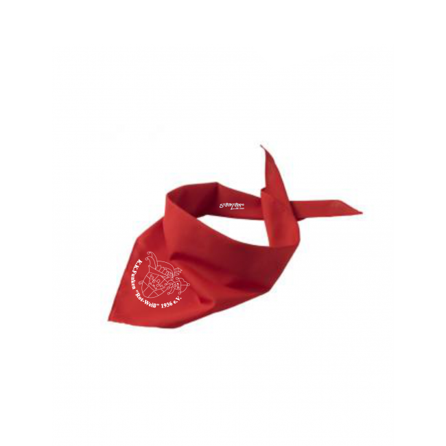 Halstuch bedruckt mit KK Funken Funken Rot-Weiß