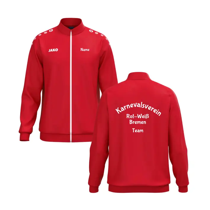 Karnevalsverein Rot-Weiss Bremen Jako Trainingsanzug Jacke (red)