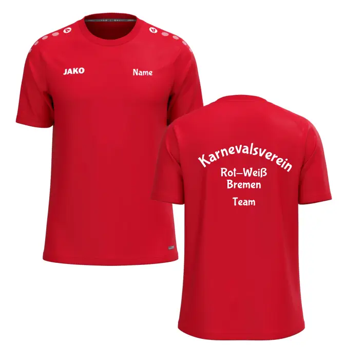 Karnevalsverein Rot-Weiss Bremen JAKO Polyester Trainings-Shirt (Red)