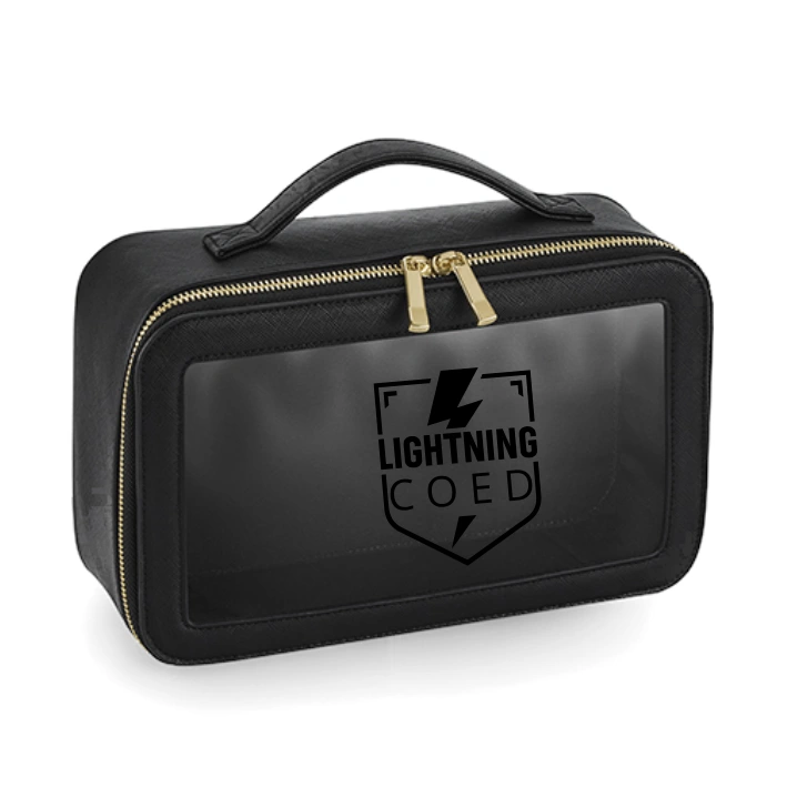 Lightning Boutique Clear Window Travel Case (Black)