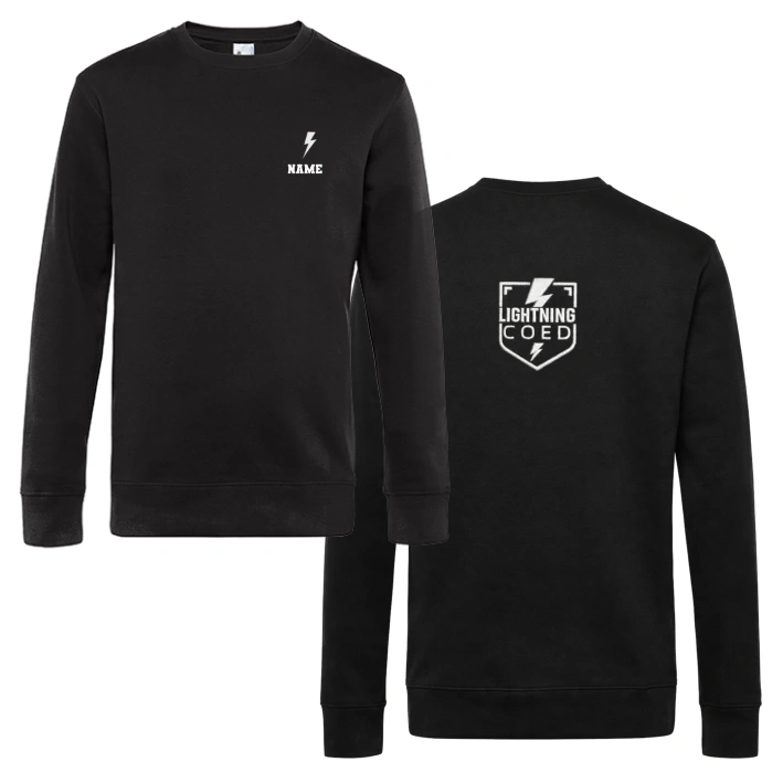 Lightning King Crew Neck Pullover (Black)
