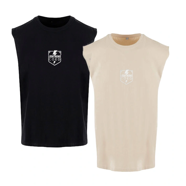 Lightning Sleeveless Tee (Sand/black)