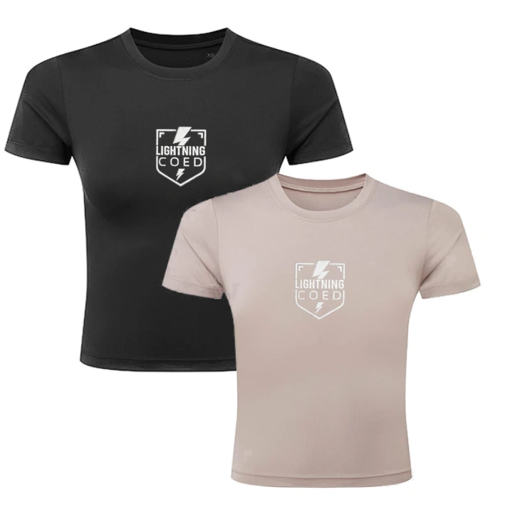 Lightning Luxe Fitted Tee (Black/Stone)