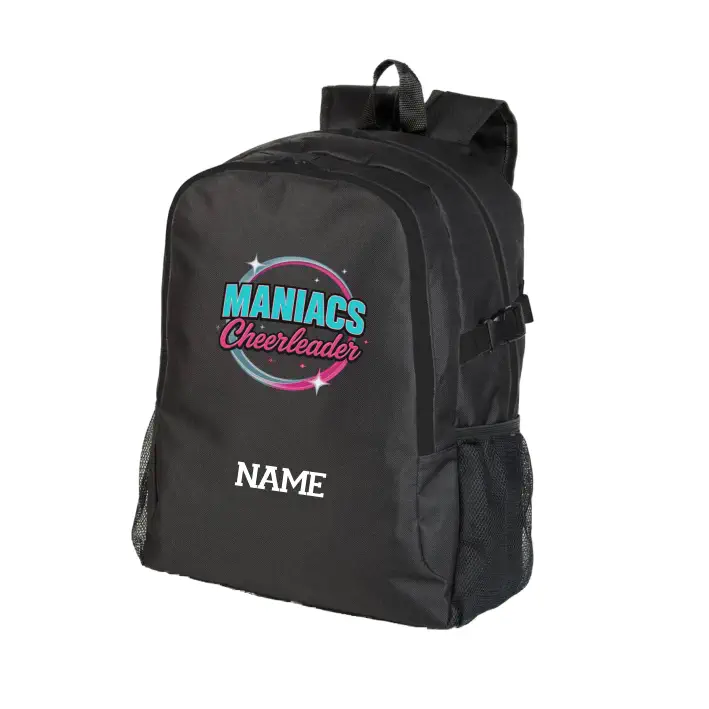 Maniacs Cheerleader Rucksack mit Name (Black/Black) (Kopie)