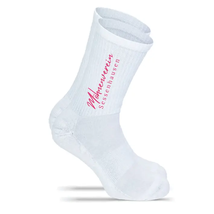 Möhnenverein Sessenhausen Schriftzug Socken (White)