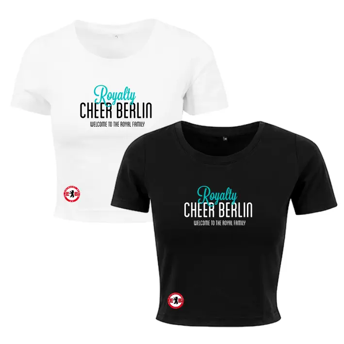 Royalty Cheer Berlin Cropped Shirt V2 (White/Black)