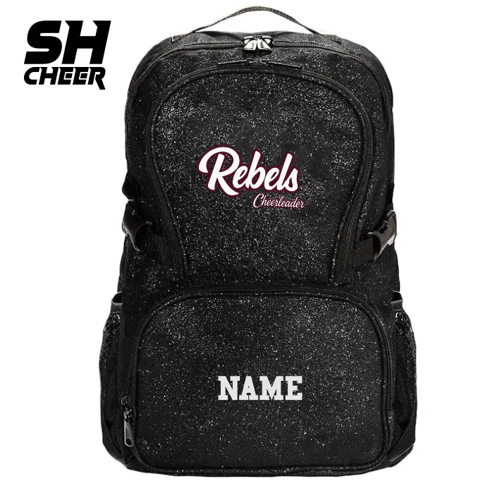 ASV Rebels Cheerleader SHCheer Glitter Backpack (Black)