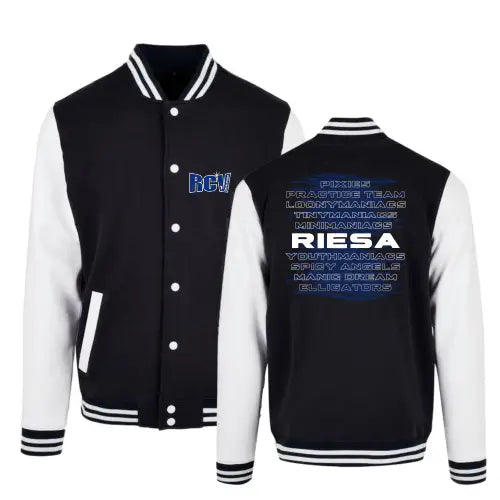 RCV Team Collegejacke (Black/White)