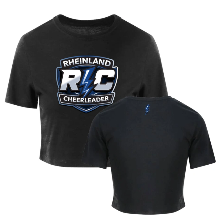 Rheinland Cheerleader Cropped Shirt (Solid Black)