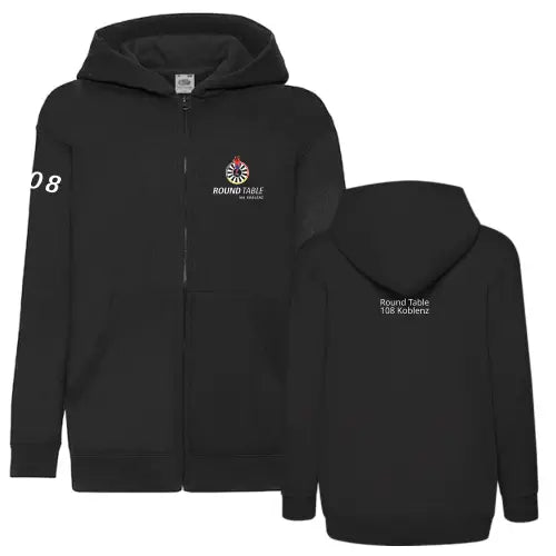 Round Table Hooded Sweat Jacke (Black)