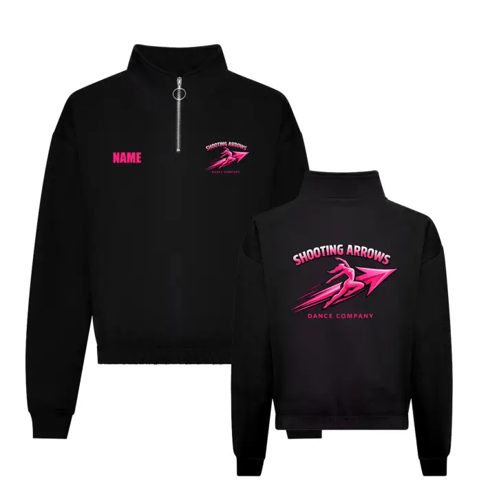 Shooting Arrows Dance Company Cropped Zip Sweat (Black)