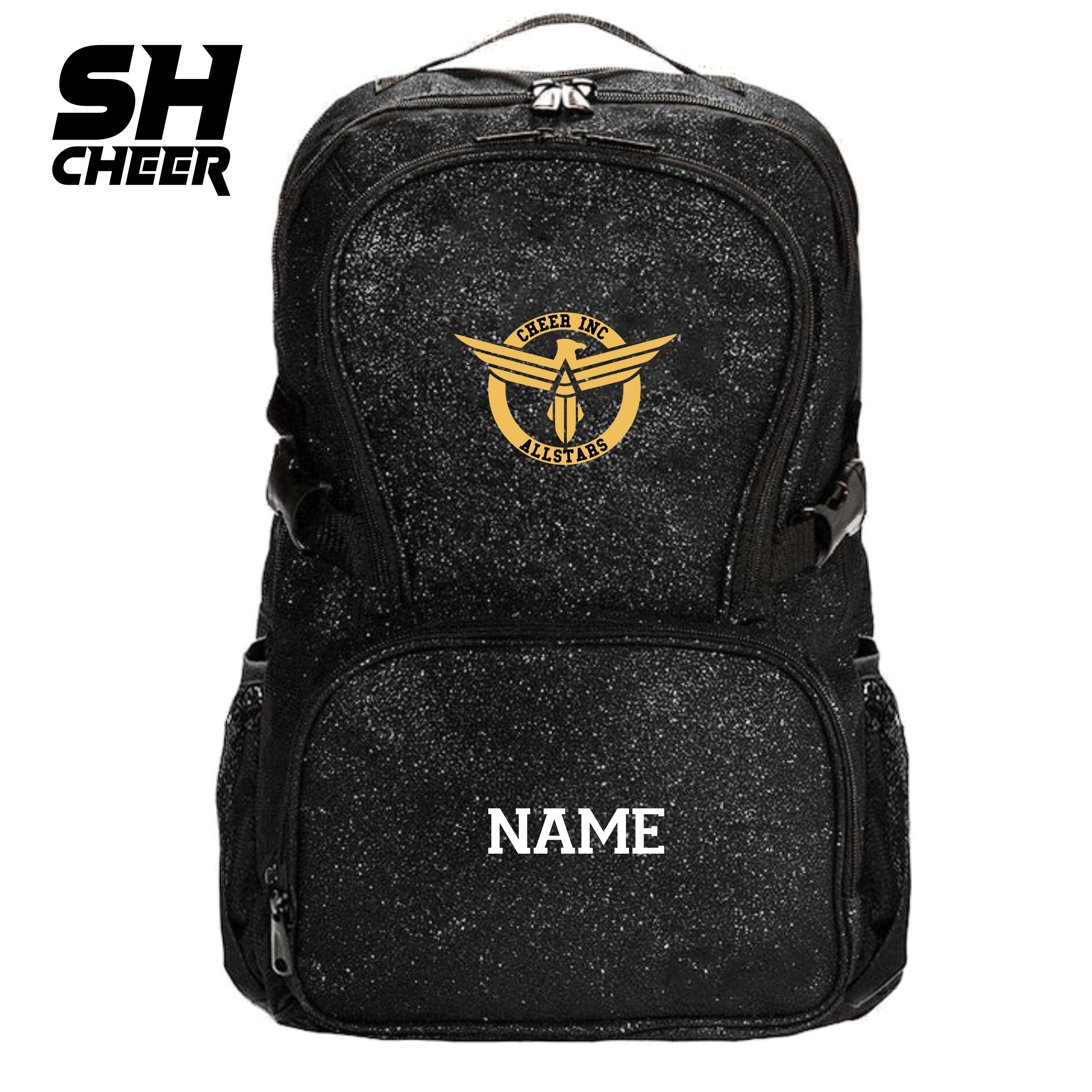 Cheer Ink Allstars SHCheer Glitter Backpack (Black)