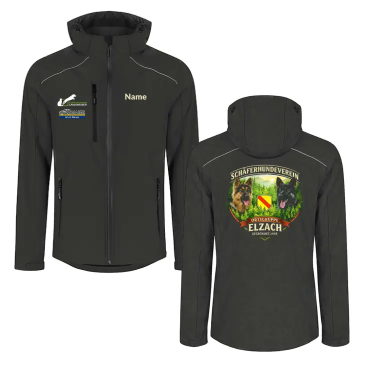 Schäferhundeverein Elzach warme Softshelljacke (Charcoal)
