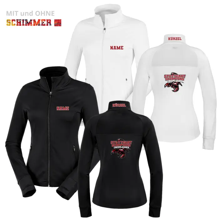 Stuttgart Scorpions Cheerleader Women’s Fitness Jacke (Black/White)