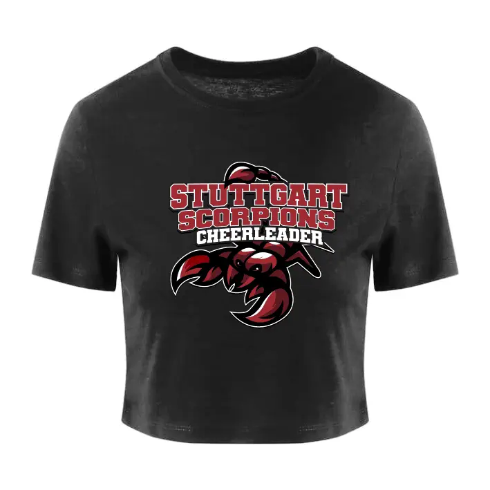 Stuttgart Scorpions Cheerleader Cropped Shirt (Solid Black)