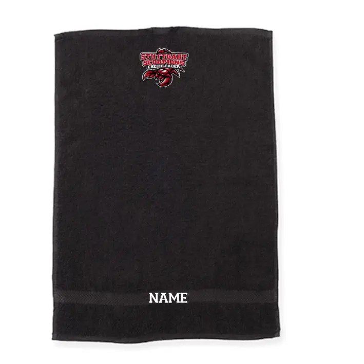 Stuttgart Scorpions Cheerleader Handtuch Gym mit Stick (Black)