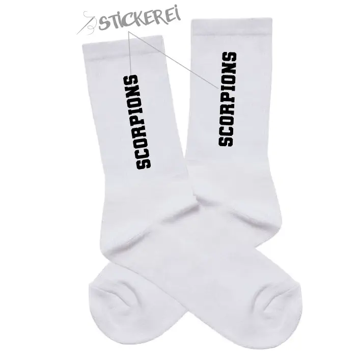Stuttgart Scorpions Cheerleader Socken mit Stick (White)