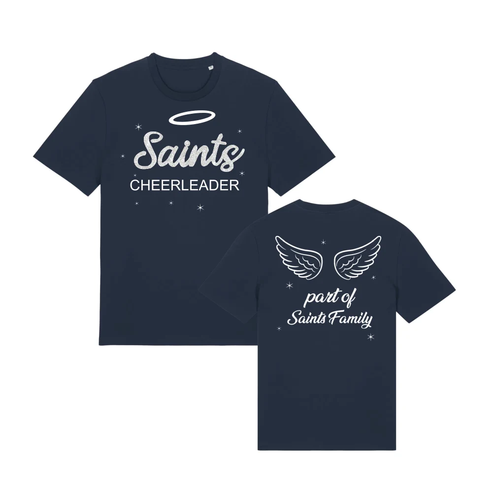 Saints Cheerleader Glitzer Teamshirt 2025/2026 (French Navy)