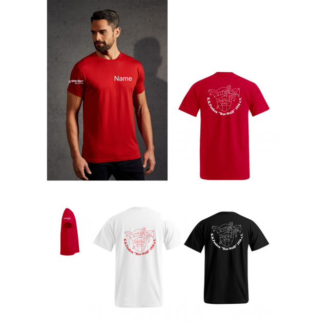 MEN Premium-T-Shirt bedruckt mit KK Funken und Name
