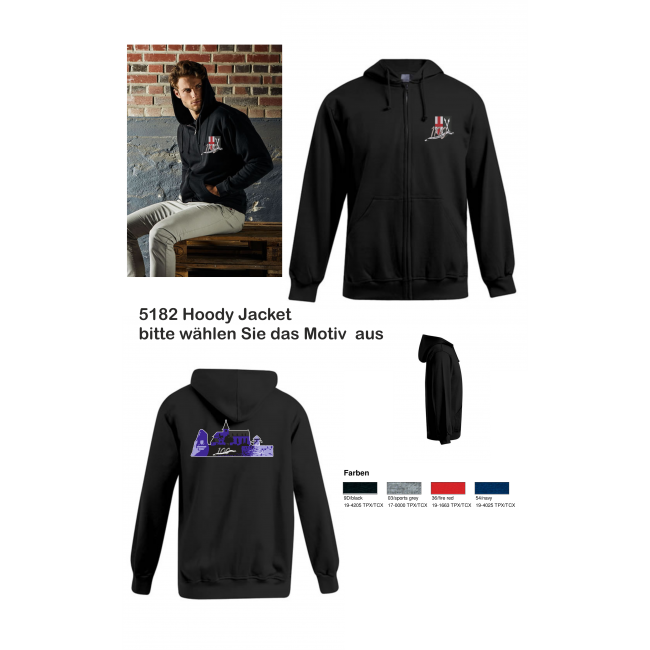 MEN Hoody Jacket TUS St. Sebastian bestickt oder bedruckt