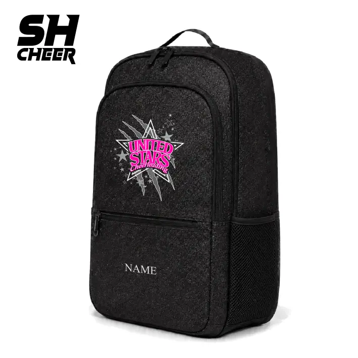 United Stars Cheerleading SHCheer Compact Glitter Backpack (Black)