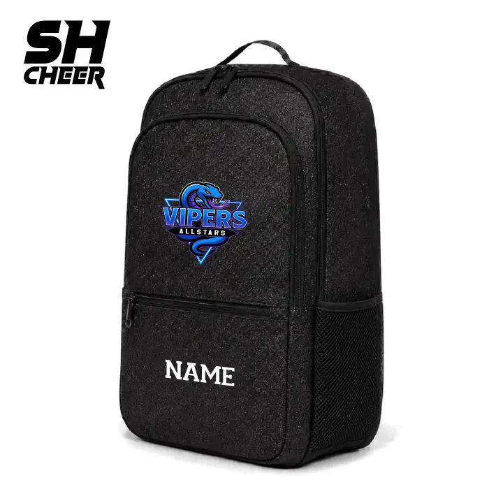Vipers Allstars SHCheer Compact Glitter Backpack (Black)