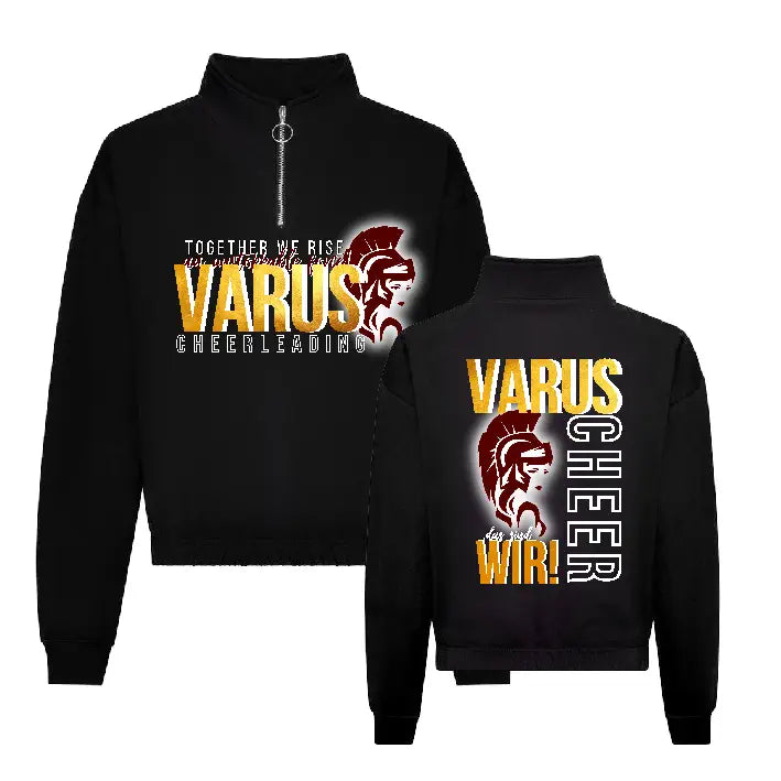 Varus Cheerleader Cropped Zip Sweat (Black)