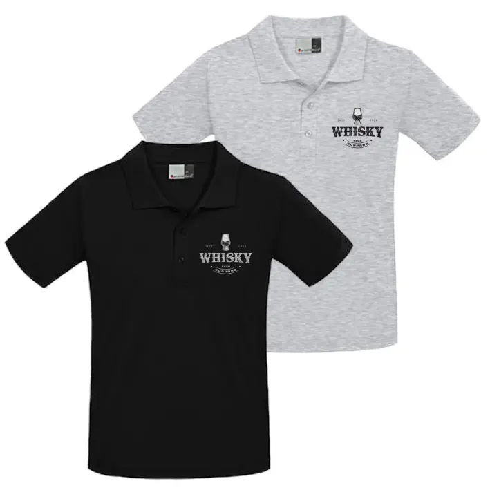 Whisky Club Boppard Poloshirt mit Stick (Black/Sports Grey)