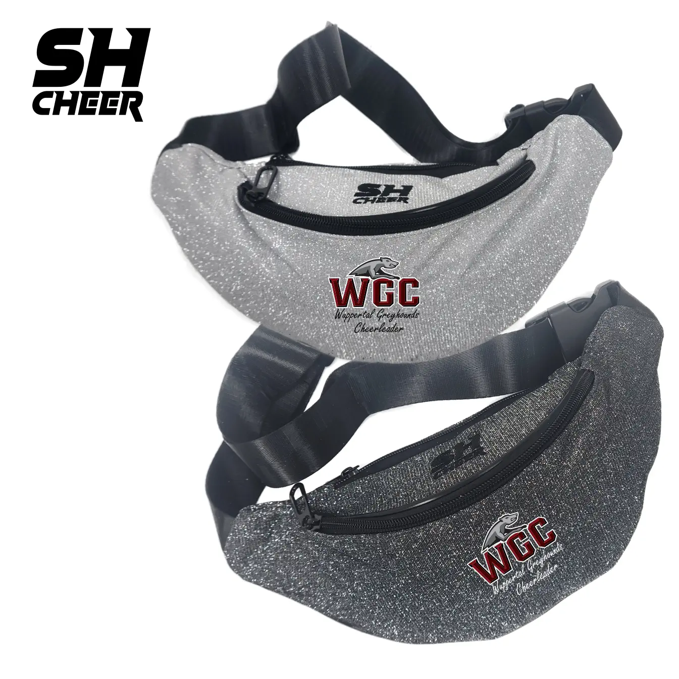 WGC SHCheer Glitzer Belt Bag V2 (Black/White)