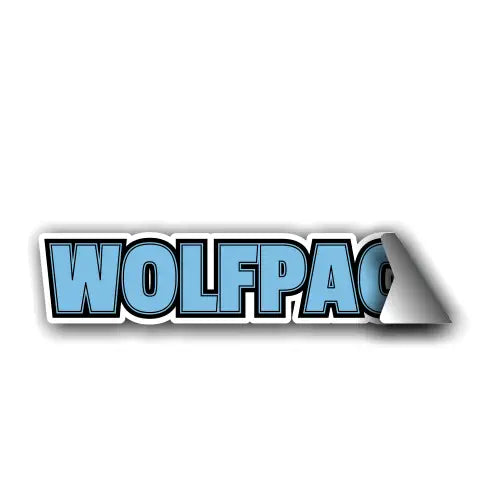 Wolfpack Schriftzug Sticker 10CM (5x)