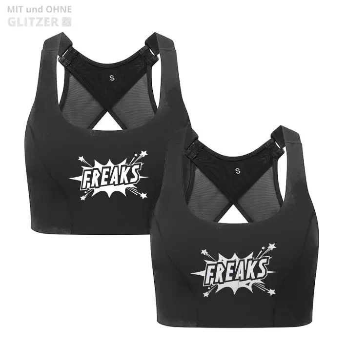 Freaks Cheerleader High Impact Bra (Black)