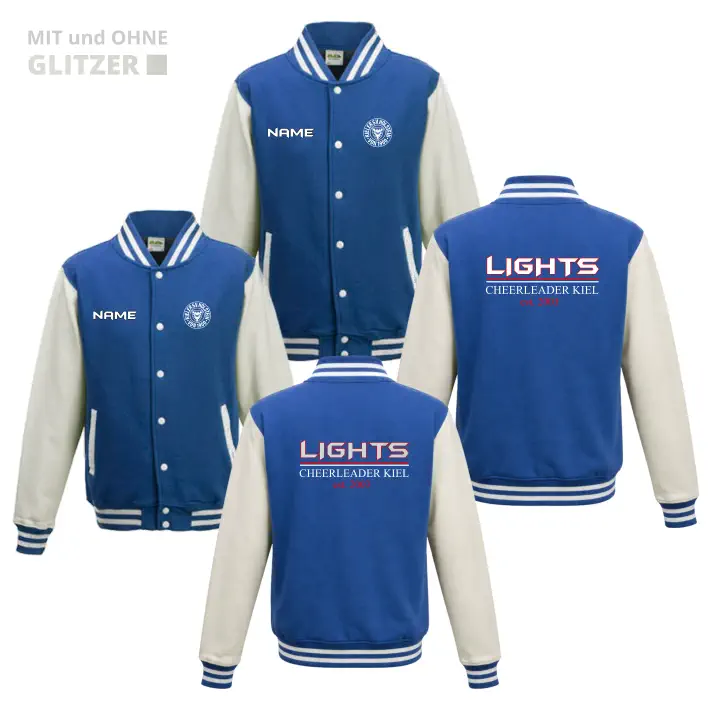 Lights Cheerleader Collegejacke (Blue/White)