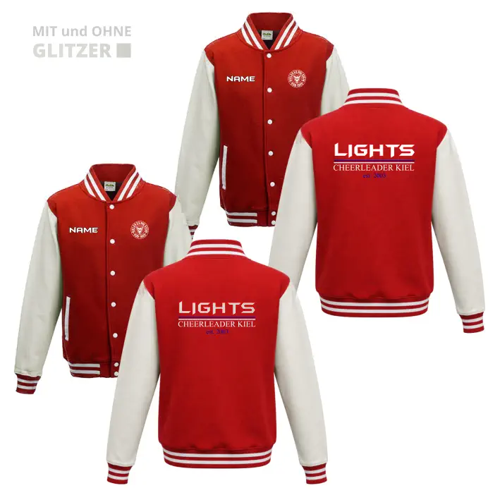 Lights Cheerleader Collegejacke (Red/White)