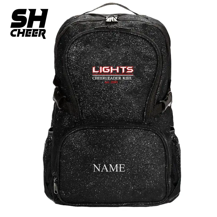 Lights Cheerleader SHCheer Glitter Backpack (Black)