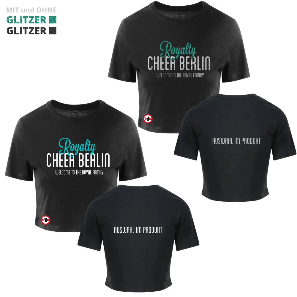Royalty Cheer Berlin Cropped Shirt (Black)